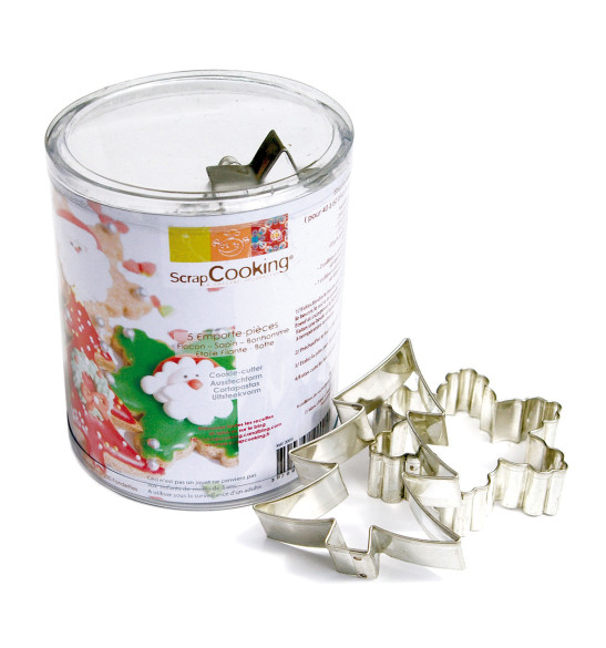 Boîte de 5 découpoirs Noël Boîte de 5 découpoirs Noël