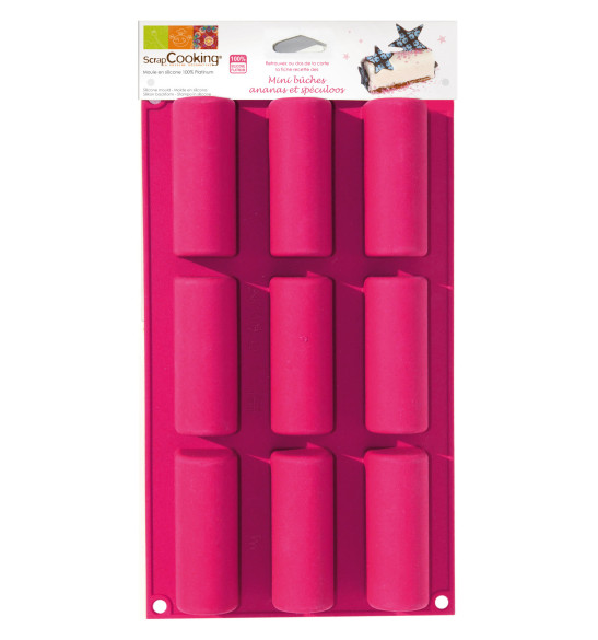 Moule à gâteaux silicone 9 mini bûches Moule à gâteaux silicone 9 mini bûches