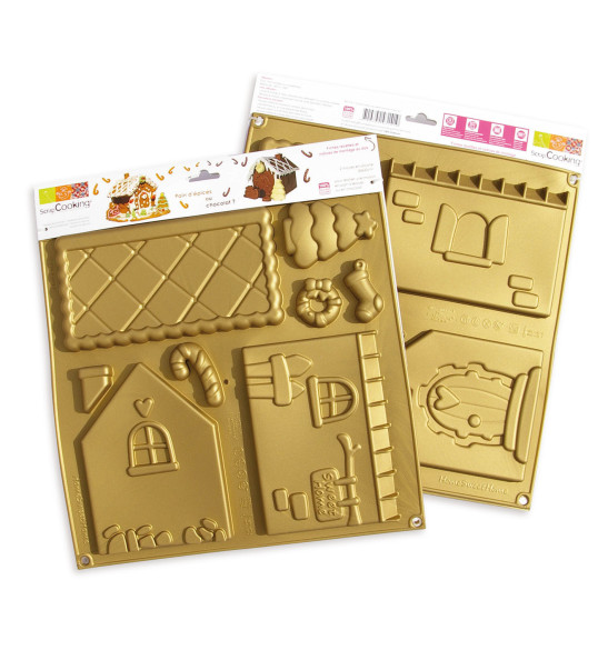 Moule à gâteau silicone maison pain d''épices ou chocolat Moule à gâteau silicone maison pain d''épices ou chocolat