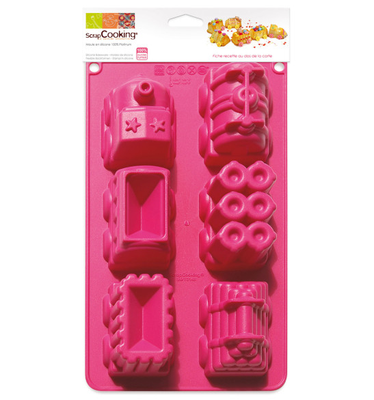 Moule à gâteau silicone 3D train Moule à gâteau silicone 3D train