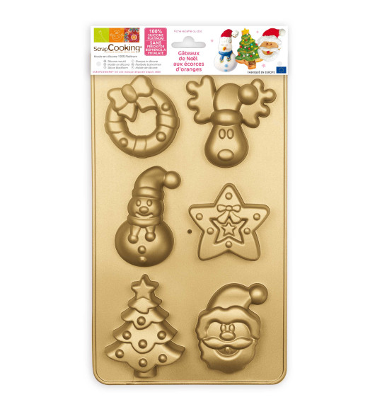 ScrapCooking® silicone mould with 6 Christmas-themed cavities ScrapCooking® silicone mould with 6 Christmas-themed cavities