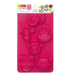 Moule à gâteaux silicone 6 animaux de la jungle