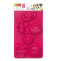 ScrapCooking® silicone mould with 6 jungle animal cavities