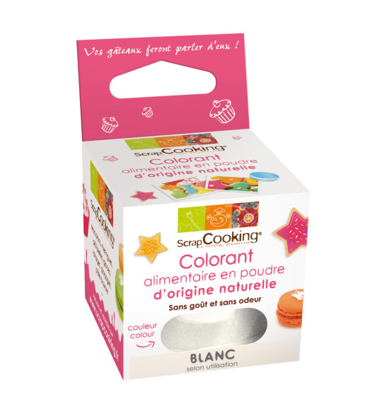 Colorant alimentaire en poudre d'origine naturelle blanc Colorant alimentaire en poudre d'origine naturelle blanc