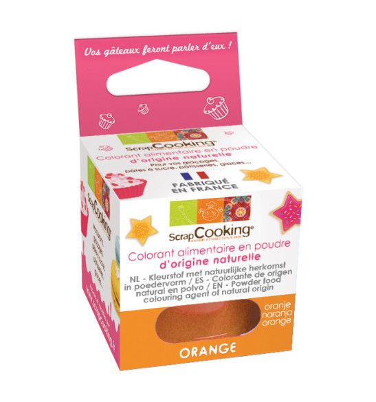 Colorant alimentaire en poudre d'origine naturelle "Orange" Colorant alimentaire en poudre d'origine naturelle "Orange"