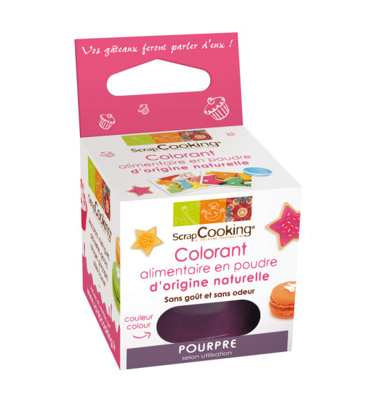 Colorant alimentaire en poudre d'origine naturelle "Pourpre" Colorant alimentaire en poudre d'origine naturelle "Pourpre"