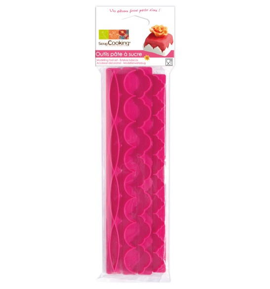 Lot de 4 frises décoratives pour pâte à sucre Lot de 4 frises décoratives pour pâte à sucre