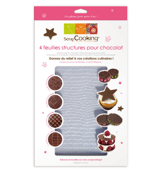 Lot de 4 feuilles structures choco Lot de 4 feuilles structures choco