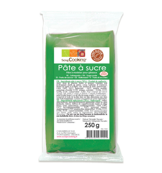 Pâte à sucre vert 250g Pâte à sucre vert 250g