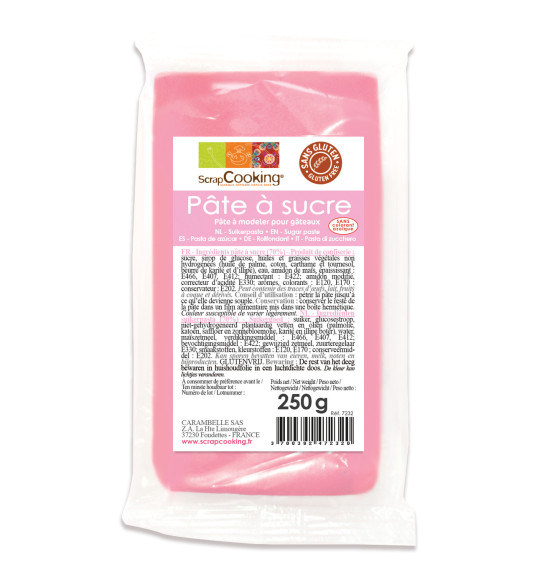 Pâte à sucre rose 250g Pâte à sucre rose 250g