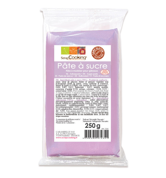 Pâte à sucre parme 250g Pâte à sucre parme 250g