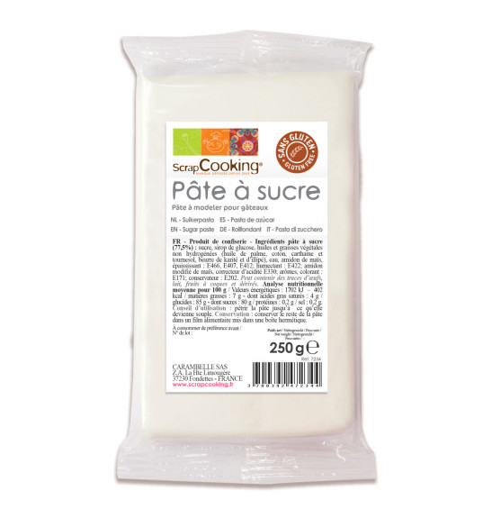Pâte à sucre blanche 250g Pâte à sucre blanche 250g