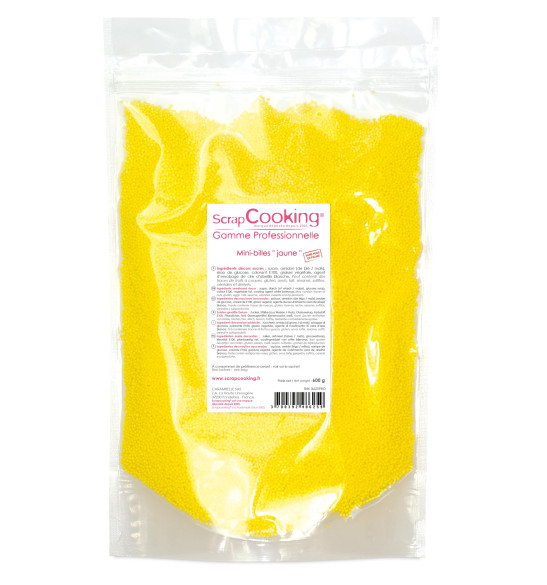 Minis billes sucrés jaune 600 gr Minis billes sucrés jaune 600 gr