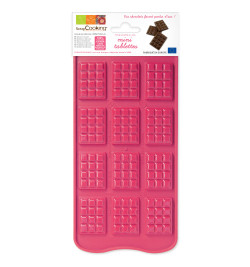 Moule silicone chocolat mini-tablettes réf.6728