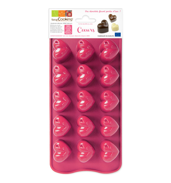 Moule silicone chocolat cœurs Moule silicone chocolat cœurs