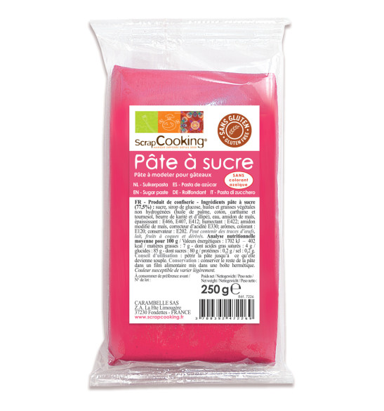 Pâte à sucre fuchsia 250g Pâte à sucre fuchsia 250g
