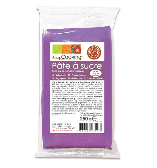Pâte à sucre violette 250g Pâte à sucre violette 250g