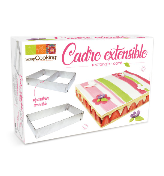 Cadre à pâtisserie extensible inox Cadre à pâtisserie extensible inox