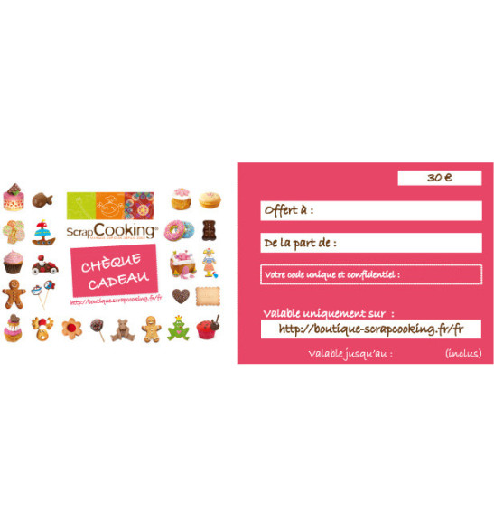 Chèque Cadeau de 30€ Chèque Cadeau de 30€