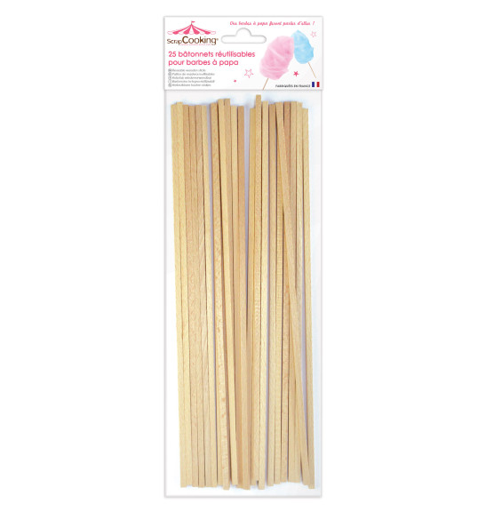 25 bâtonnets pour barbes à papa 25 bâtonnets pour barbes à papa