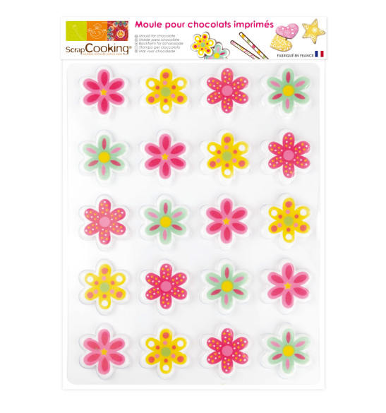 Moule blister chocolat 20 fleurs Moule blister chocolat 20 fleurs