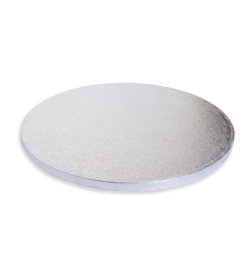 1 Thick round silver cake board Ø30 cm