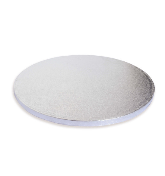 1 Thick round silver cake board Ø30 cm