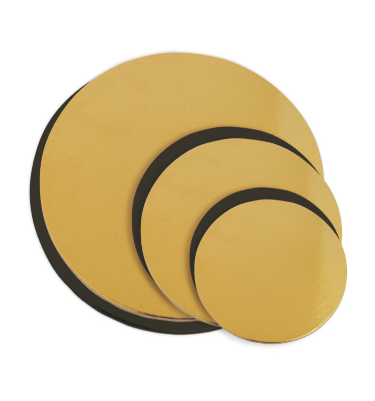 Set of 6 thin cake boards assorted sizes Ø14, 18, 22 cm