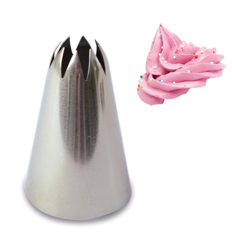 Stainless steel star piping tip