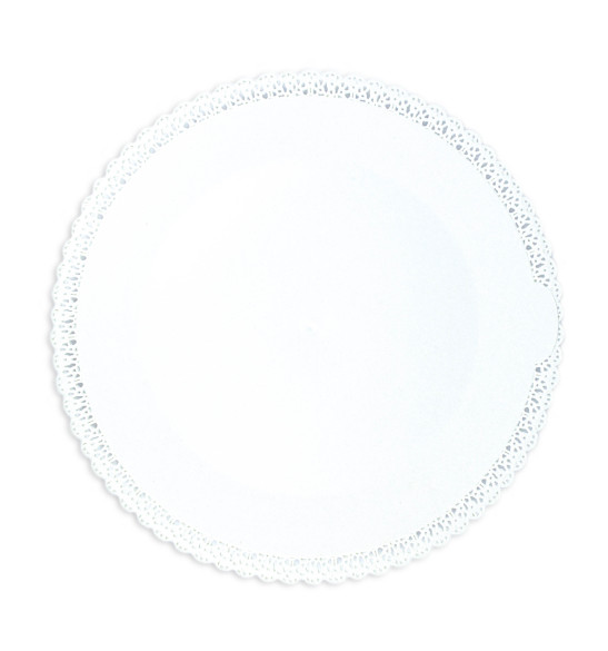 Plat dentelle blanc rond Ø32 cm