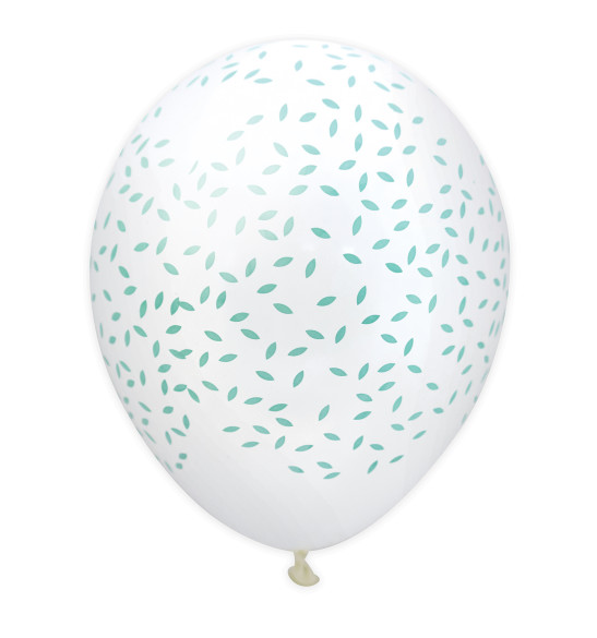 6 ballons "rosaces vert d'eau" Ø 28 cm 6 ballons "rosaces vert d'eau" Ø 28 cm