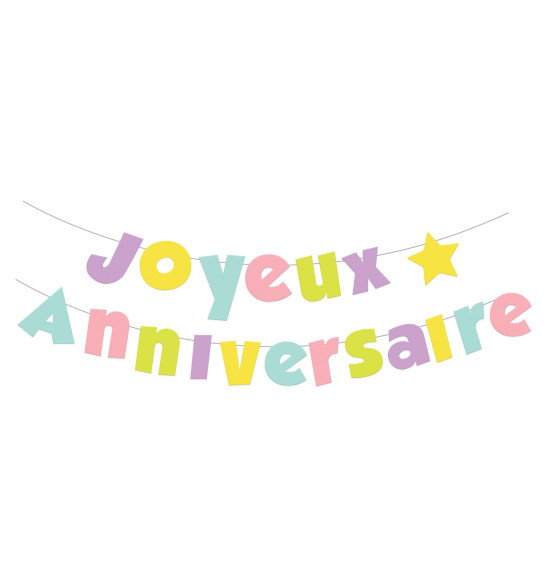 Guirlande Joyeux Anniversaire 10 M Guirlande Joyeux Anniversaire 10 M