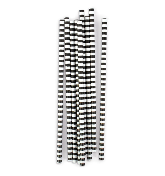20 Pailles cartonnées "rayures noires" 20 Pailles cartonnées "rayures noires"
