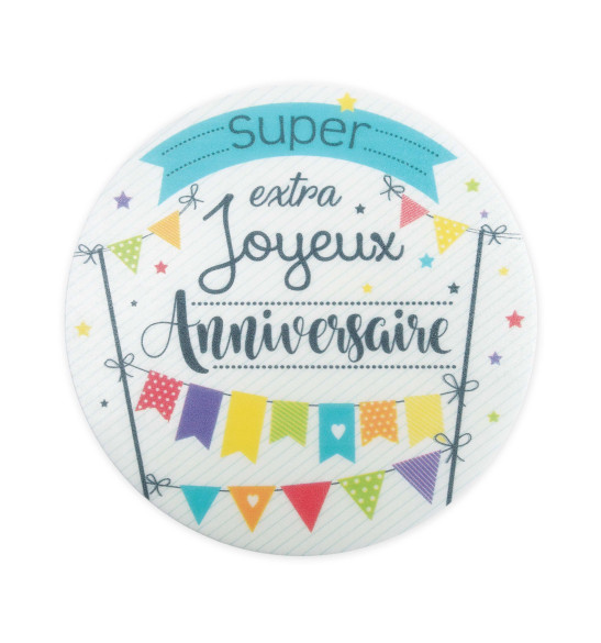 1 Happy Birthday edible wafer cake topper 1 Happy Birthday edible wafer cake topper