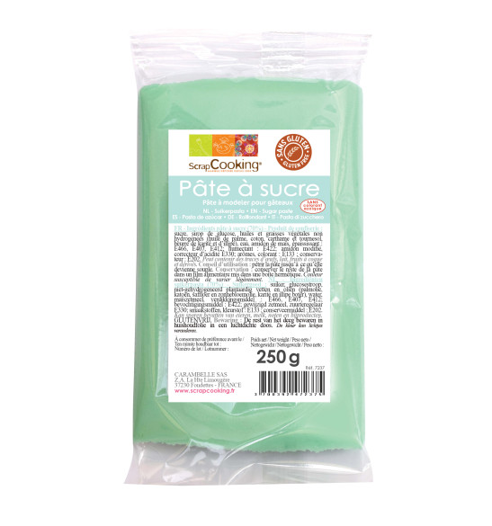 Pâte à sucre vert d'eau 250g Pâte à sucre vert d'eau 250g