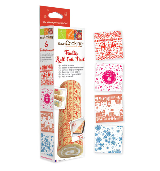 Feuilles de transfert roll' cake "Noël" Feuilles de transfert roll' cake "Noël"
