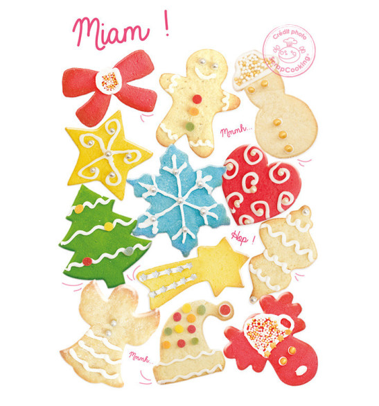 Christmas-themed multi-cookie cutter sheet