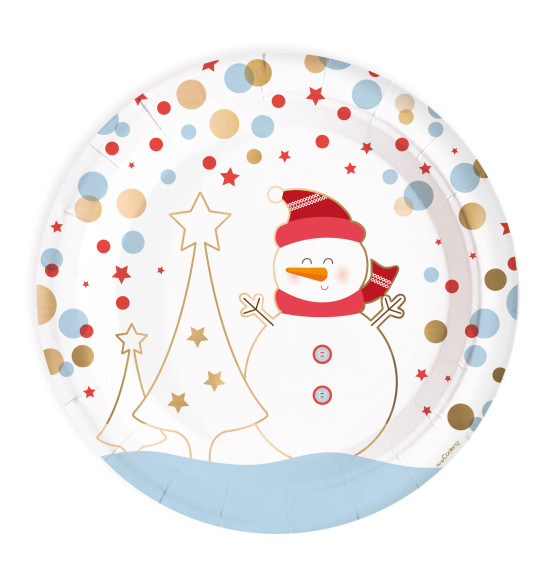 8 Assiettes " bonhomme neige" 8 Assiettes " bonhomme neige"
