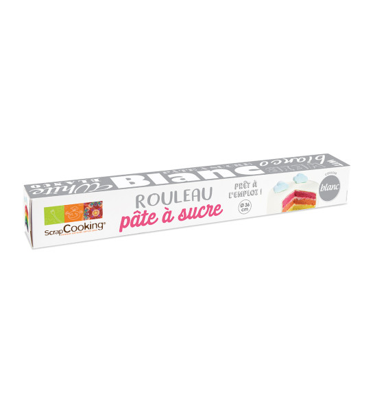 Pâte à sucre prête à l'emploi rouleau blanc Ø 36 cm Pâte à sucre prête à l'emploi rouleau blanc Ø 36 cm