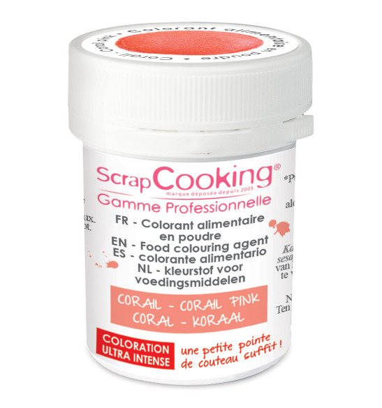 Colorant alimentaire en poudre corail 5 gr Colorant alimentaire en poudre corail 5 gr