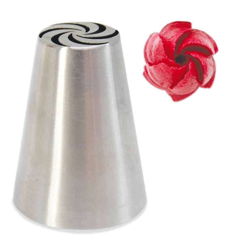Stainless steel Russian wild rose piping tip