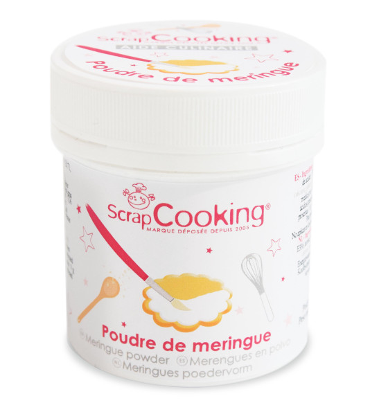 Pot de poudre de meringue blanche Pot de poudre de meringue blanche