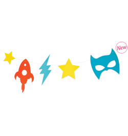 Super hero garland 2.7 m