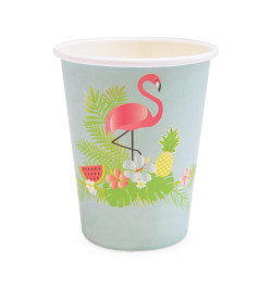 8 Summer paper party cups 25cl