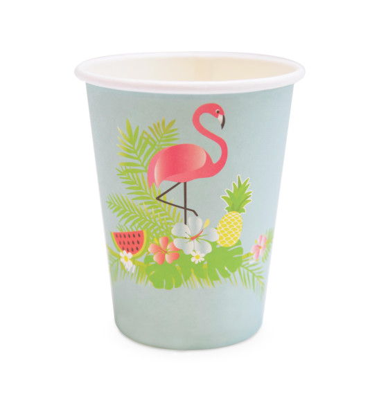 8 Summer paper party cups 25cl
