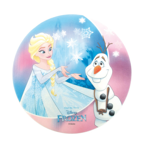Disque azyme "Reine des neiges" Elsa et Olaf Disque azyme "Reine des neiges" Elsa et Olaf
