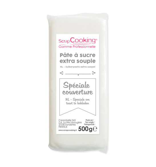 Pâte à sucre blanche 500g SCRAPCOOKING® - Culinarion