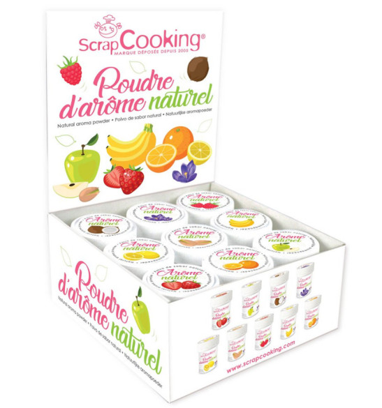 Boite de 9 pots de poudre d'arôme naturel Boite de 9 pots de poudre d'arôme naturel