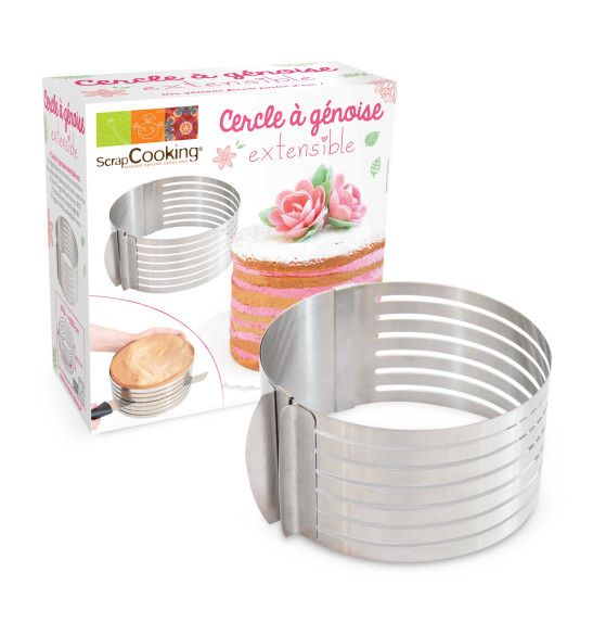 Cercle à génoise extensible inox Cercle à génoise extensible inox
