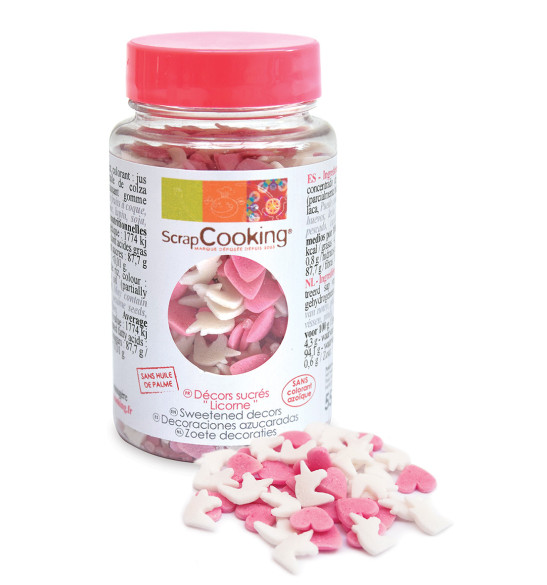 Pot de décors sucrés Licorne 50g Pot de décors sucrés Licorne 50g